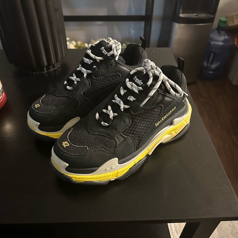Balenciaga Black and Yellow Men's Sneakers